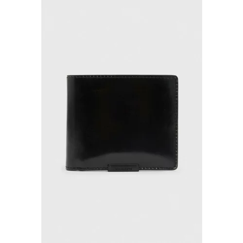 AllSaints Usnjena denarnica Attain moška, črna barva