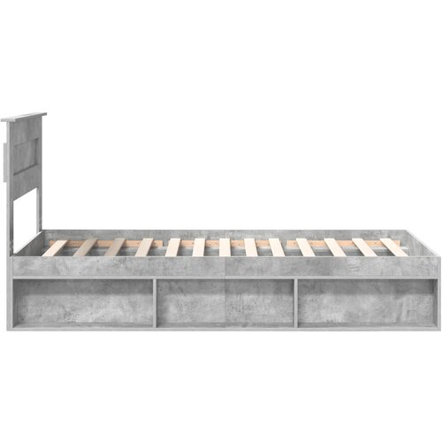  Krevetna konstrukcija s uzglavljem Betonska siva 90 x 190 cm Slike