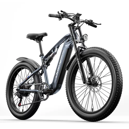 Shengmilo Električna kolesa MX05, dvojne hidravlične kolutne zavore, odstranljiva baterija 48V17.5AH, motor BAFANG1000W, 7 prestav Shimano, siva, (20552702)