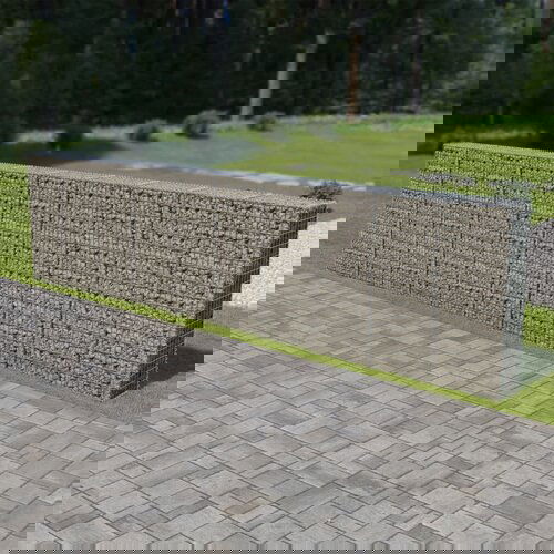  Gabionski zid s poklopcima od pocinčanog čelika 600 x 30 x 150 cm Slike