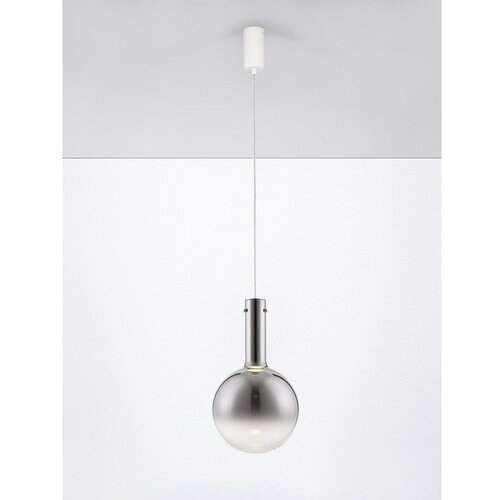 Nova Luce Siva staklena LED viseća svjetiljka s mogućnosti zatamnjivanja &amp;oslash; 25 cm Nostos &amp;ndash; Slike