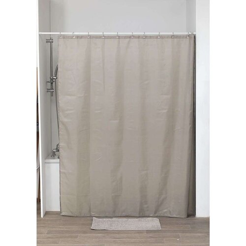 Tendance zavjesa za kadu + 12 pp kukica 180x200cm poliester, sivo smeđa Cijene