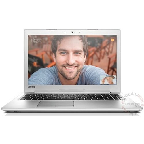 Lenovo IdeaPad 510-15 (80SR00CAYA), 15.6 IPS FullHD LED (1920x1080), Intel Core i5-6200U 2.3GHz, 8GB, 1TB HDD, GeForce 940MX 4GB, USB3.0, noOS, white laptop Slike