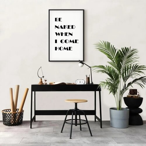  Slika - Homecoming (1-part) - Black and White English Inscriptions 60x90 U crnom drvenom okviru Slike