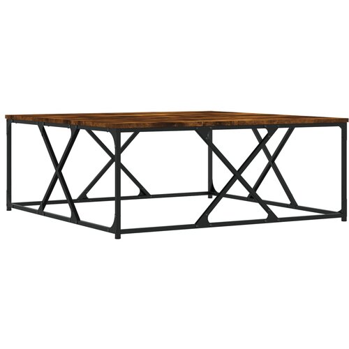 Maison Chic Klubska mizica - kavna mizica - Nizka mizica dimljeni hrast 100x100x40 cm inženirski les, (21754764) Cene