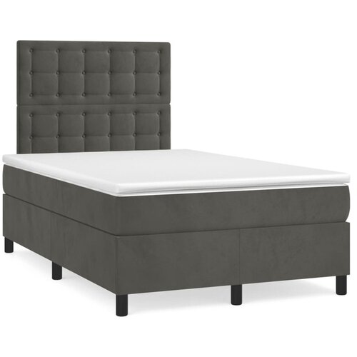 vidaXL Krevet box spring s madracem tamnosivi 120 x 190 cm bar&scaron;un Cijene