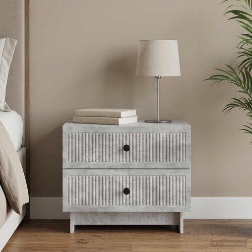  Noćni ormar Betonska siva 62 x 34,5 x 47,5 cm Konstruirano drvo Cene