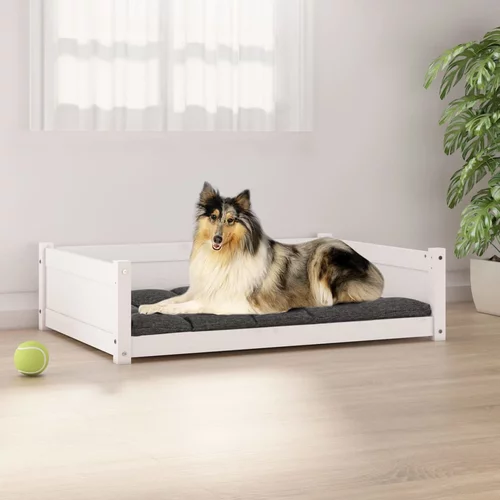  krevet za pse bijeli 95,5x65,5x28 cm od masivne borovine