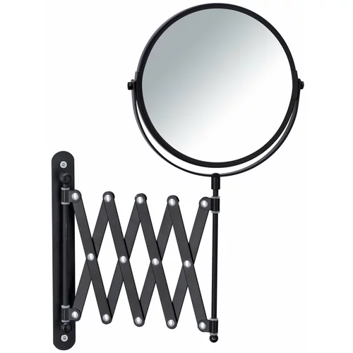 Wenko crno zidno kozmetičko ogledalo s teleskopskim držačem Exclusive