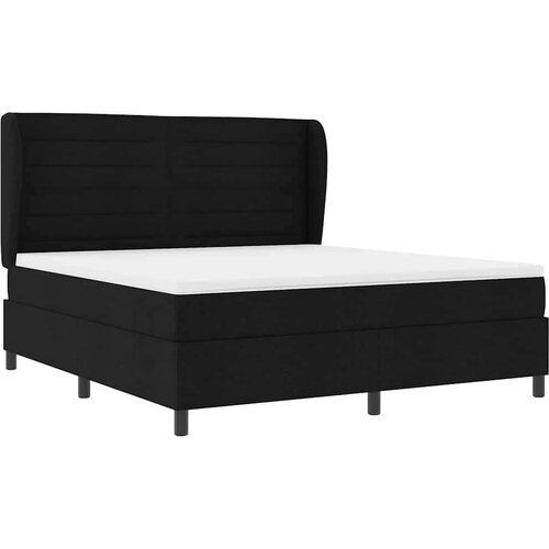 Box spring krevet s madracem Crna 180 x 200 cm tkanina - Crna 180 x 200 cm Dizajn linija Slike