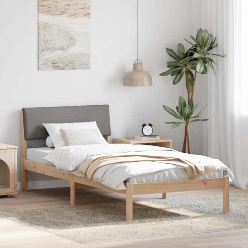  Okvir kreveta Smeđa i taupe 90 x 190 cm Masivna borovina Cene