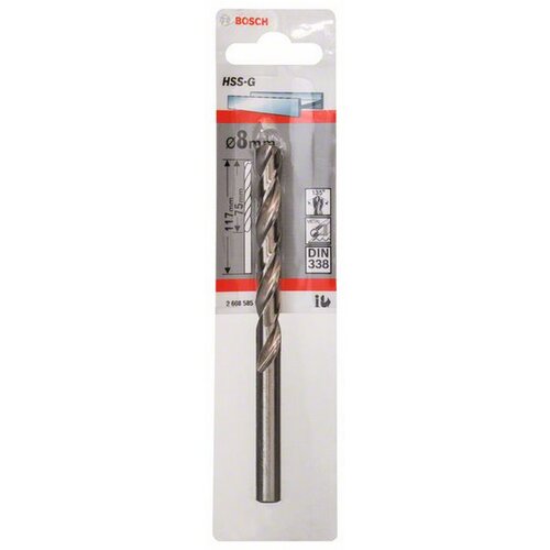 Bosch 1 Metal Drill Bits HSS-G 8,0x75x117mm Cene