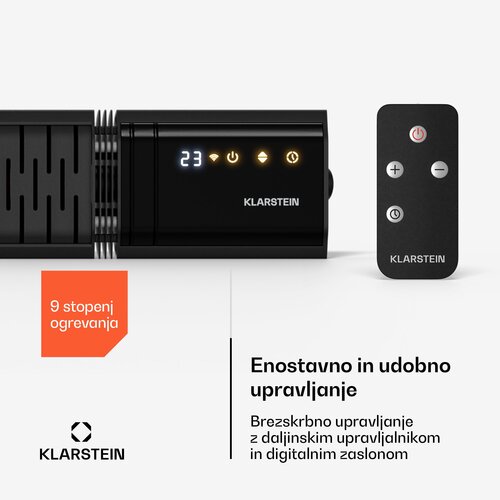 Klarstein phantom infracrvena zidna grijalica | 2000 w | 15 m&amp;sup2; | snažna i tanka | 84 cm x 10 cm Slike