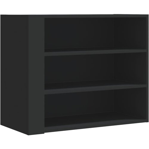 Maison Chic Stenska omarica - Zidna omarica črna 75x35x60 cm inženirski les iu1288, (22063255) Slike