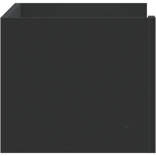  Zidna polica crna 70,5 x 35 x 30,5 cm od konstruiranog drva Slike