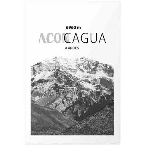  Plakat - The majestic peak of Aconcagua mountain crown mountain landscape 29.7x42 Bez okvira s margom Slike