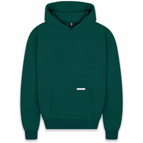 Dropsize Sweater majica smaragdno zelena / bijela