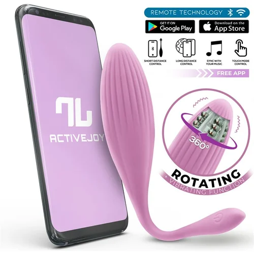 INTOYOU App Series Vibrating & Rotating Egg with Beads & App Purple