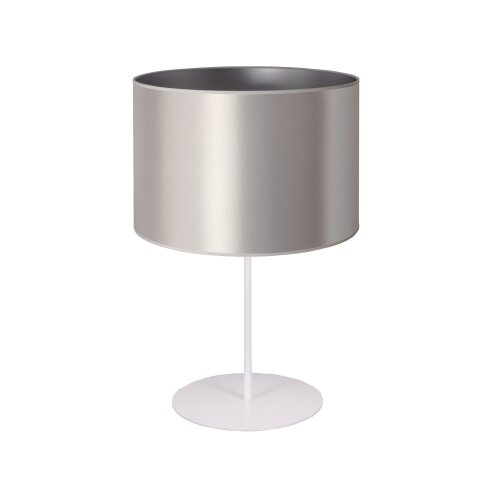  Duolla - Stona lampa CANNES 1xE14/15W/230V prečnik 20 cm srebrna/bela Slike