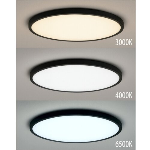  LED plafonsko svetlo LED/18W/230V 3000/4000/6500K prečnika 23 cm crno Slike