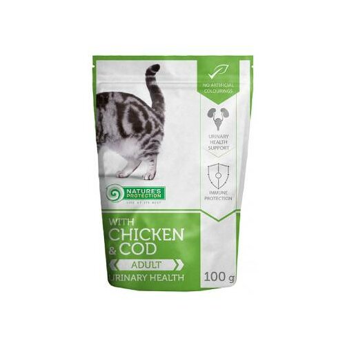 Natures Protection vlažna hrana za mačke cat urinary health sa ukusom piletine i bakalara 100g Cene