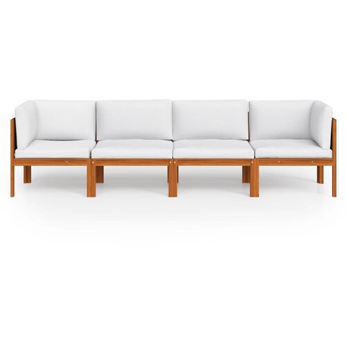  Vrtna sofa za 4 osobe s jastukom, akacija i uže Slike