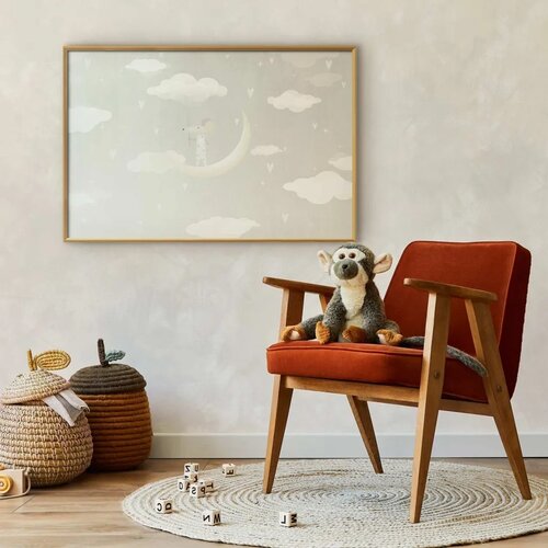  Plakat - Mouse on the Moon 60x40 Zlatni okvir Slike