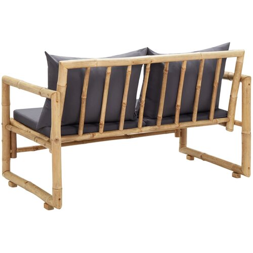 Vrtna klupa s jastucima 115 cm od bambusa Slike