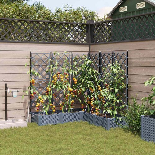  Vrtna saksija 5 pcs Svijetlo siva 120 x 120 x 126 cm Plastika Cijene