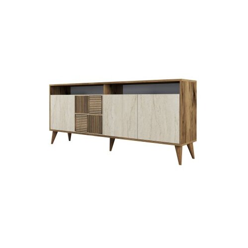 Hanah home milan - walnut, travertine walnuttravertine console Cene