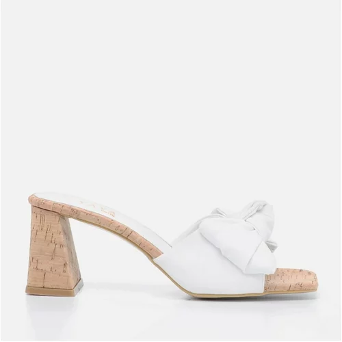 Yaya by Hotiç Mules - White - Stiletto Heels