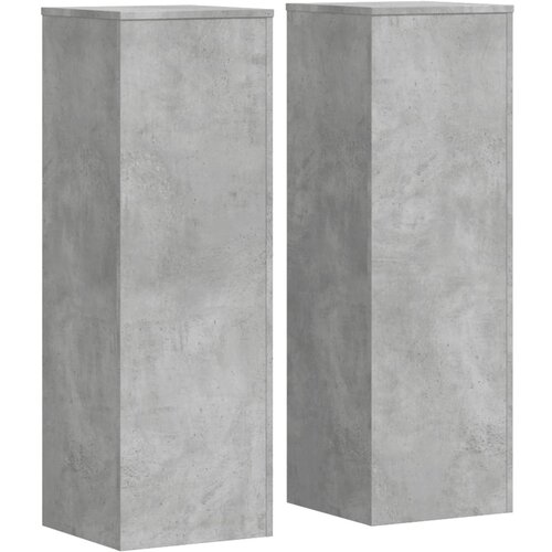 vidaXL Stalci za biljke 2 kom siva boja betona 33 x 33 x 100 cm drveni Cijene