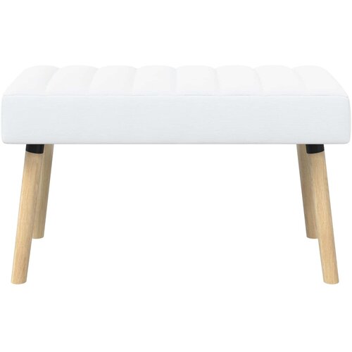 Klupa s utorima Bijela 80 x 40 x 46 cm Tkanina Slike