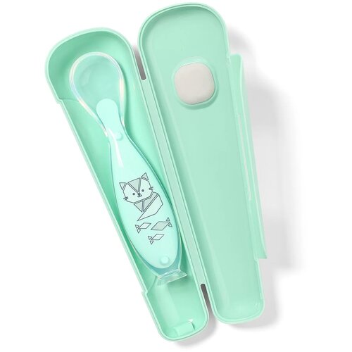 BabyOno Be Active Suction Baby Spoon žličica Green 6 m+ 1 kom Cene