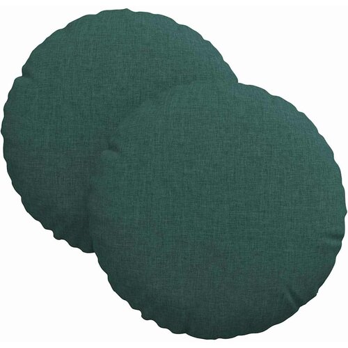  Jastučići za sjedenje 2 pcs Tamnozelena &amp;Oslash;30 x 13 cm tkanina Slike