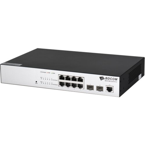 Bdcom S2510-C, switch 8 x Gigabit RJ45, 2 x Gigabit SFP, L3-lite Slike