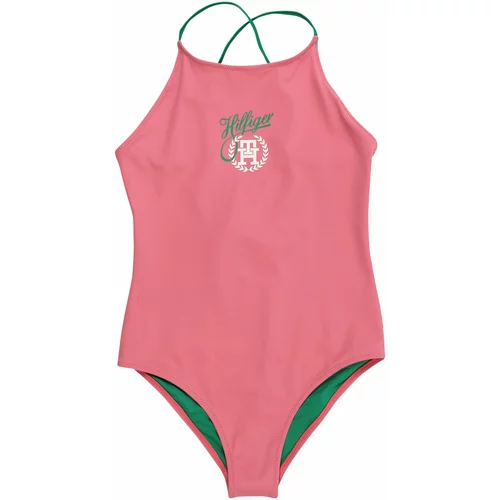 Tommy Hilfiger Underwear Jednodijelni kupaći kostim zelena / ružičasta / bijela