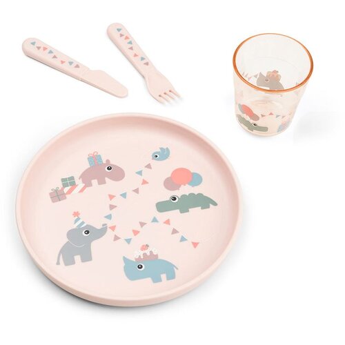 Done By Deer foodie celebration set za jelo, roze Cene