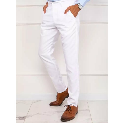 DStreet Spodnie męskie białe UX3770z Slike