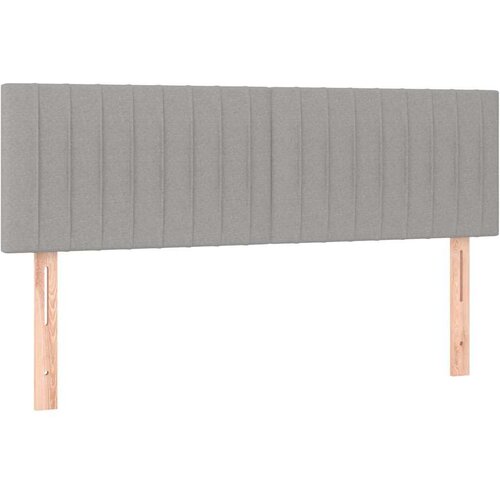  Krevet s oprugama i madracem svjetlosivi 140x190 cm od tkanine Slike