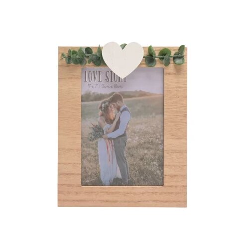 Widdop &amp;amp; Co. Foto ram Love Story, Rustic with Heart and Leaves, 13x18cm Slike