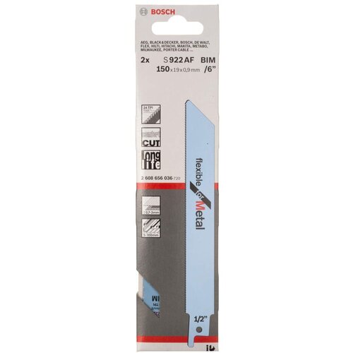 Bosch list univerzalne testere s 922 af flexible for metal - pakovanje 2 komada - 2608656036 Slike