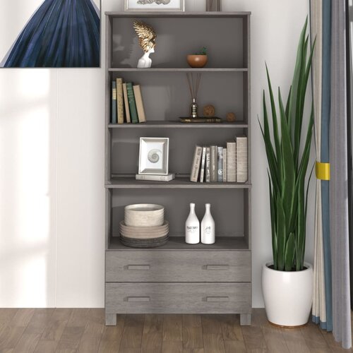 The Living Store Visoka omara HAMAR trdna borovina svetlo siva - Visoka Omarica, (21430528) Slike