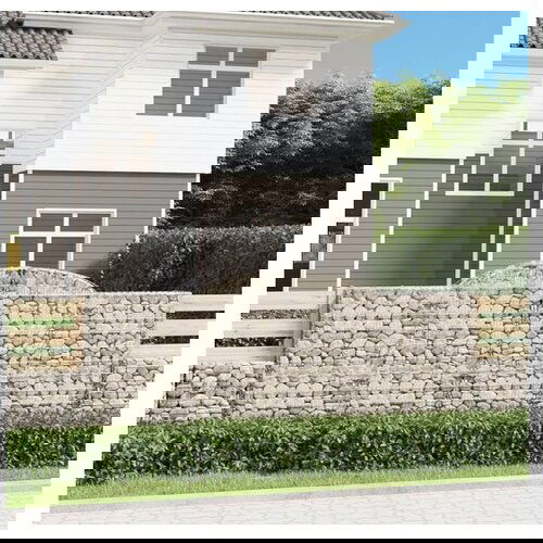 vidaXL Obokane gabion košare 30 kosa 300x30x120/140cm pocinkano železo Cene