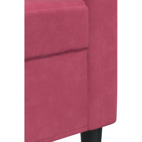VidaXL 3-dijelni set sofa s jastucima crvena boja vina bar&amp;scaron;unasti Slike