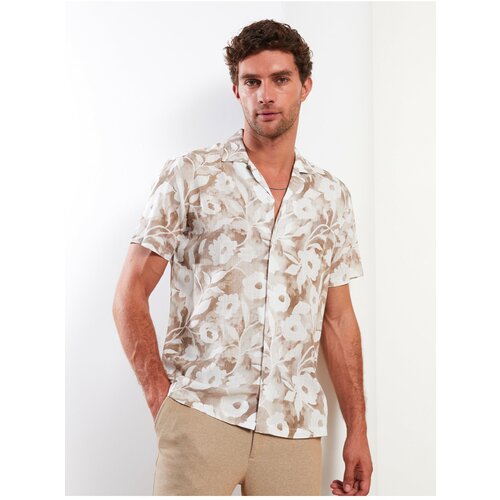 LC Waikiki Men's Comfy Fit Resort Collar Patterned Short Sleeve Shirt Slike