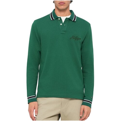 Tommy Hilfiger Polo majice dolgi rokavi MW0MW41623 Zelena Slike