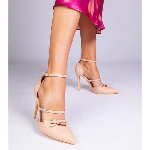 Gemre Beige ankle strap high heels Levita Slike