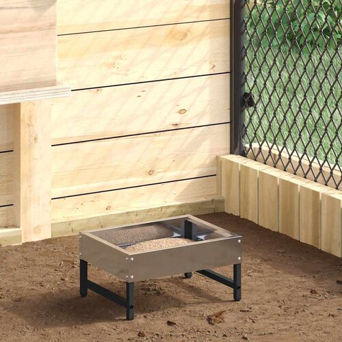 vidaXL Feeder za ptice Srebrno 80 x 28 x 13.5 cm Cinkani čelik Cijene