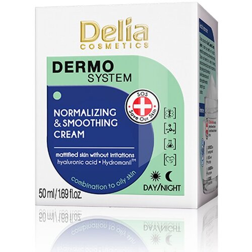 Delia DERMO SYSTEM - Normalizujuća krema sa efektom zaglađivanja kože 50ml Slike